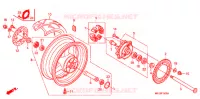 ROUE ARRIERE pour Honda CBR 600 RR de 2008