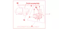 TOP CASE 45L DIGITAL SILVER pour Honda PAN EUROPEAN 1300 ABS de 2006