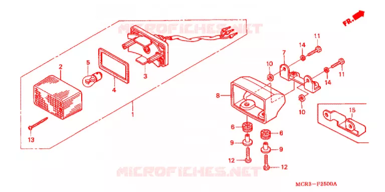 FEU ARRIERE Honda MOTO 750 VT 2002  VT750DC2