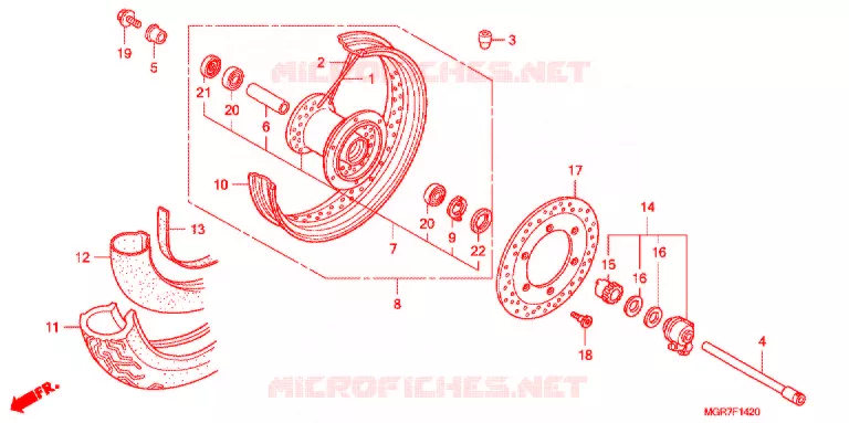 ROUE AVANT Honda MOTO 750 VT 2011  VT750SB