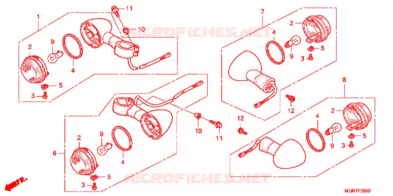 CLIGNOTANT Honda MOTO 750 VT 2011  VT750SB