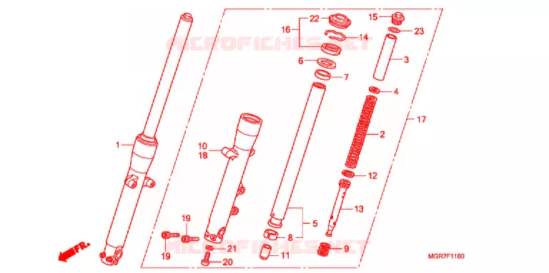 FOURCHE Honda MOTO 750 VT 2011  VT750SB