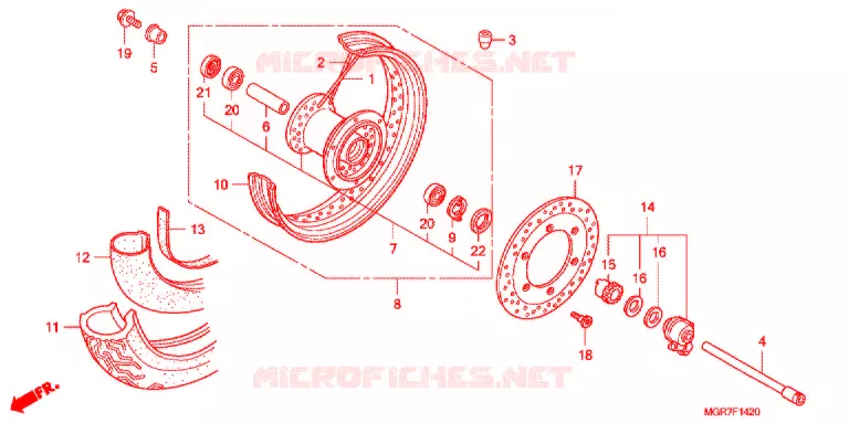 ROUE AVANT Honda MOTO 750 VT 2011  VT750SB