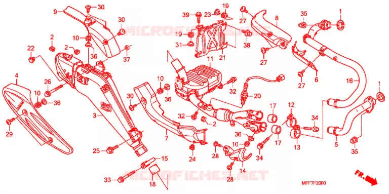 SILENCIEUX D'ECHAPPEMENT Honda MOTO 700 TRANSALP 2010  XL700VAA