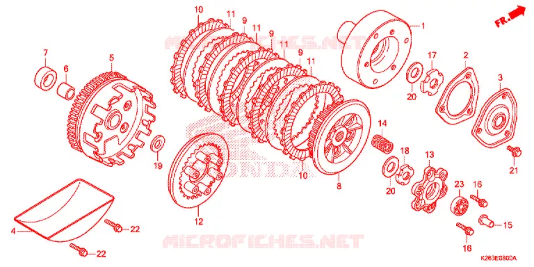 EMBRAYAGE Honda MOTO 125 MSX 2013  MSX125D