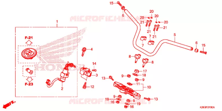 GUIDON Honda MOTO 125 MSX 2013  MSX125D