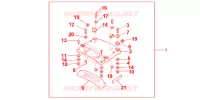 SUPPORT PLATINE ARRIERE pour Honda XL 1000 VARADERO de 2003