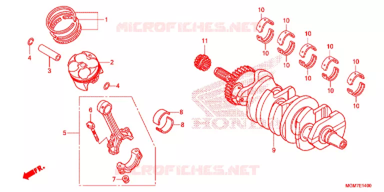 VILEBREQUIN - PISTON Honda MOTO 600 HORNET 2013  CB600FAD