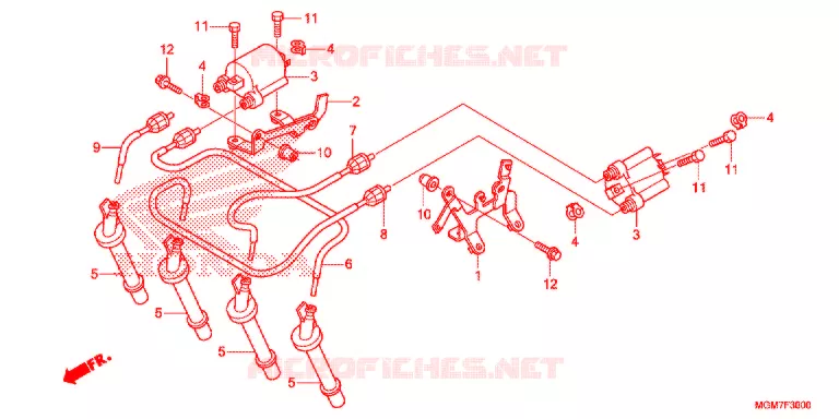 BOBINE D'ALLUMAGE Honda MOTO 600 HORNET 2013  CB600FAD