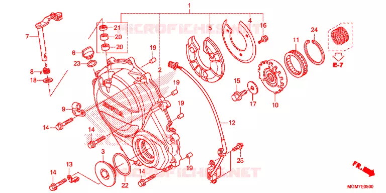 CARTER MOTEUR DROIT Honda MOTO 600 HORNET 2013  CB600FAD