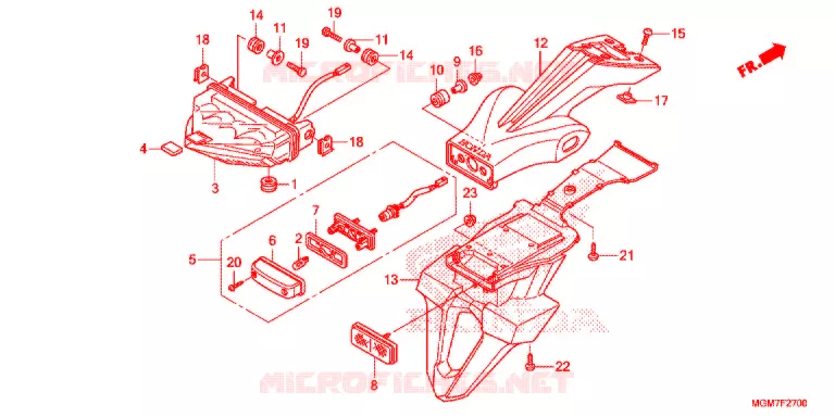 FEU ARRIERE Honda MOTO 600 HORNET 2013  CB600FAD