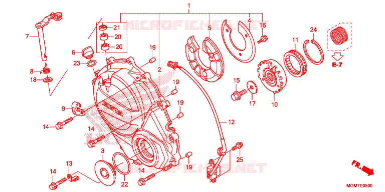 CARTER MOTEUR DROIT Honda MOTO 600 HORNET 2013  CB600FAD