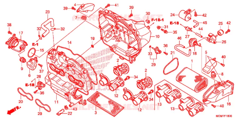FILTRE A AIR Honda MOTO 600 HORNET 2013  CB600FAD