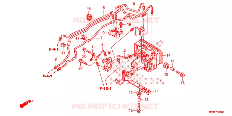 MODULATEUR ABS Honda MOTO 600 HORNET 2013  CB600FAD