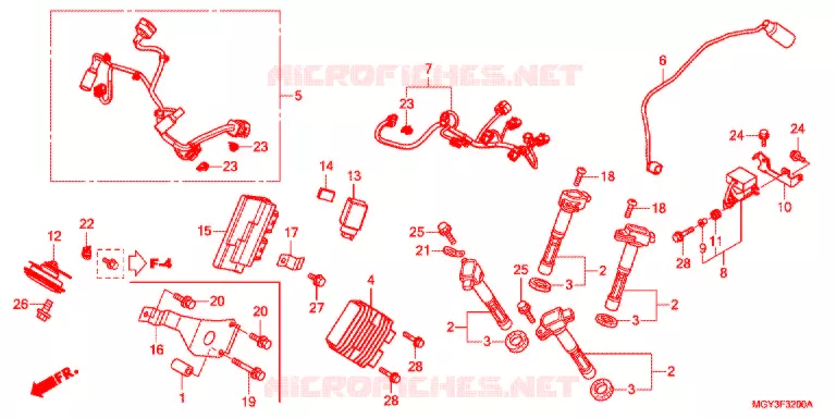 FAISCEAU SECONDAIRE Honda MOTO 800 CROSSRUNNER 2012  VFR800XC