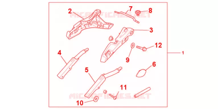SUPPORTS VALISES Honda MOTO 800 CROSSRUNNER 2012  VFR800XC