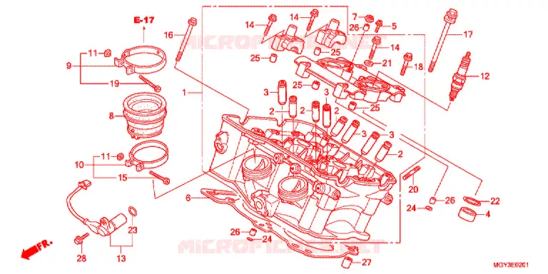 CULASSE (ARRIERE) Honda MOTO 800 CROSSRUNNER 2012  VFR800XC
