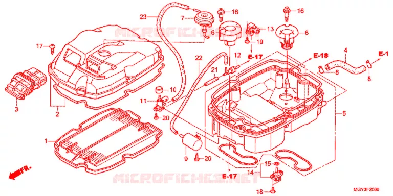 FILTRE A AIR Honda MOTO 800 CROSSRUNNER 2012  VFR800XC