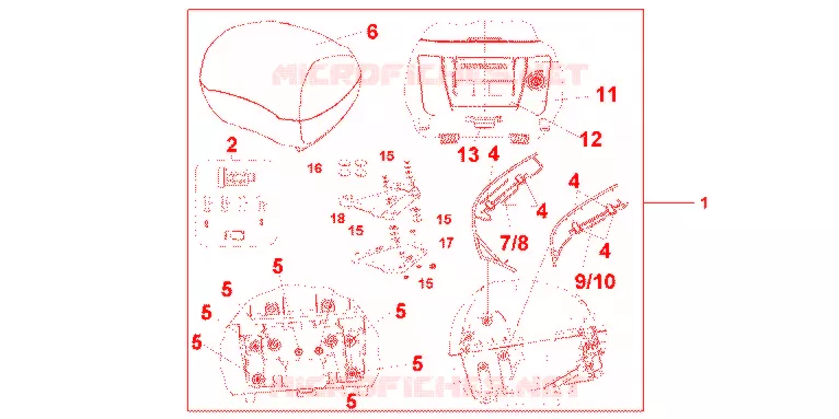 TOP CASE 31L P. FADELESS WHITE Honda MOTO 800 CROSSRUNNER 2012  VFR800XC