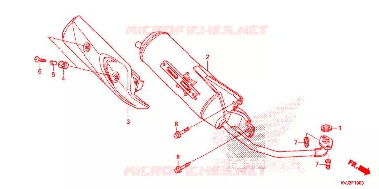 SILENCIEUX D'ECHAPPEMENT Honda SCOOTER 125 ELITE 2014  CHA1253WHE