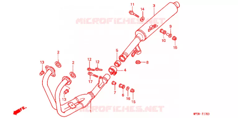 SILENCIEUX D'ECHAPPEMENT Honda MOTO 500 CB 2000  CB500Y