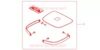 GARNITURES TOP CASE BRUT pour Honda CB 500 de 2000