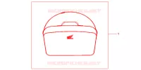 SAC INTERIEUR DE TOP CASE pour Honda CB 500 de 2000