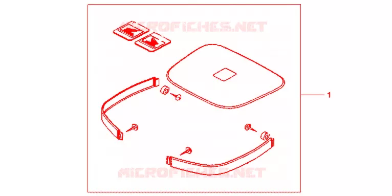 GARNITURES TOP CASE R218 Honda MOTO 500 CB 2000  CB500Y