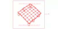 FILET BAGAGES NOIR pour Honda CB 1300 SUPER FOUR ABS de 2010