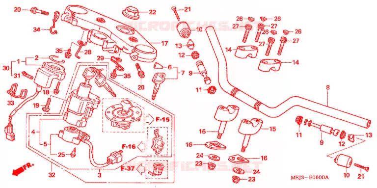GUIDON - TE DE FOURCHE Honda MOTO 1300 CB 2006  CB1300A5