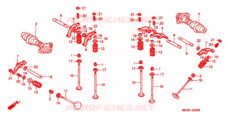 ARBRE A CAMES - SOUPAPE Honda MOTO 750 VT 2002  VT750DC2