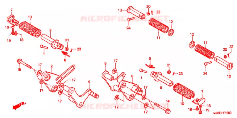 REPOSE PIED Honda MOTO 750 VT 2002  VT750DC2