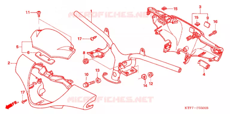 GUIDON - CARENAGE Honda SCOOTER 150 SH 2008  SH150S8