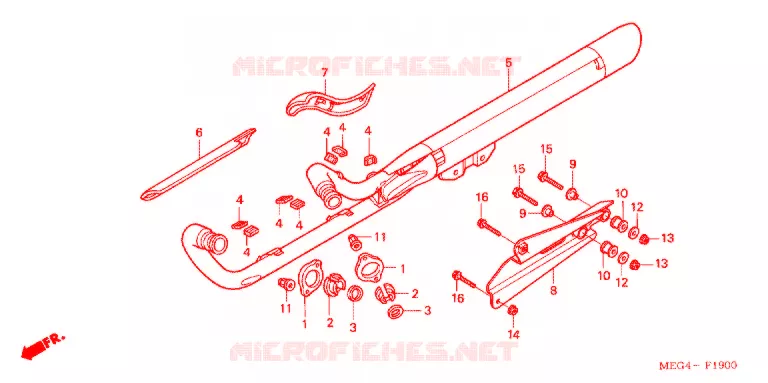 SILENCIEUX D'ECHAPPEMENT Honda MOTO 750 SHADOW 2007  VT750CA7
