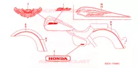 AUTOCOLLANTS pour Honda SHADOW VT 750 AERO ABS de 2007