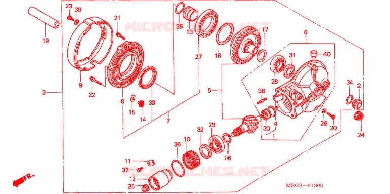 COUPLE CONIQUE Honda MOTO 750 SHADOW 2007  VT750CA7