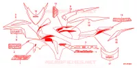 AUTOCOLLANTS (2) pour Honda CBR 1000 RR FIREBLADE de 2009