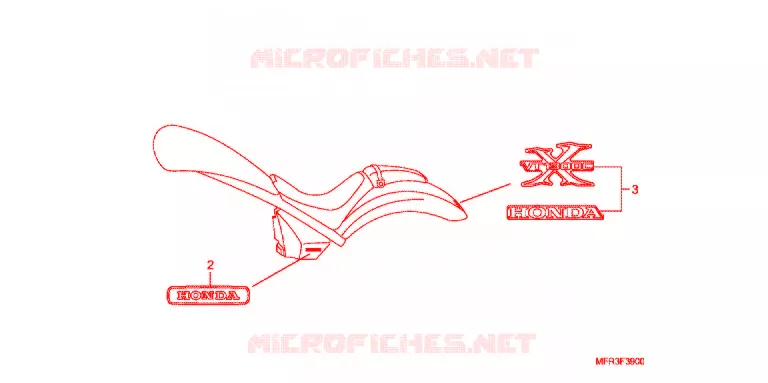 AUTOCOLLANTS Honda MOTO 1300 VT 2011  VT1300CXAB
