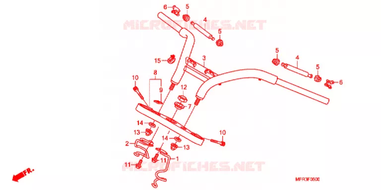 GUIDON - TE DE FOURCHE Honda MOTO 1300 VT 2011  VT1300CXAB