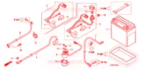 BATTERIE pour Honda FOURTRAX 420 RANCHER 4X4 Manual Shift RED de 2010