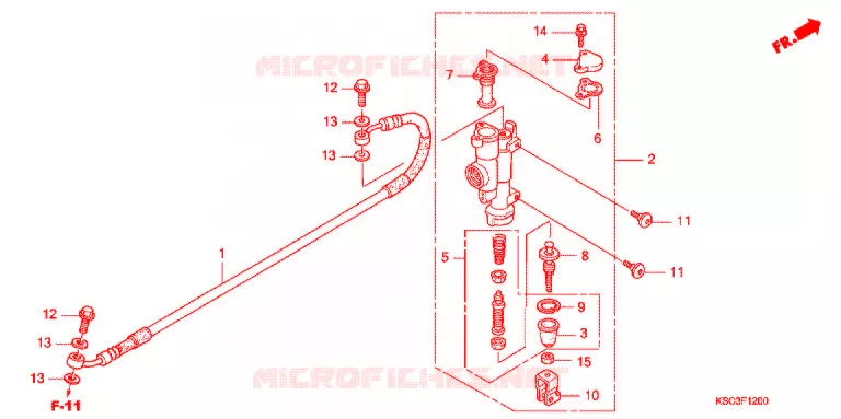 MAITRE-CYLINDRE DE FREIN ARRIERE Honda MOTO 250 CRF 2006  CRF250X6