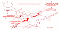 AUTOCOLLANTS (2) pour Honda CBR 1100 SUPER BLACKBIRD de 2007