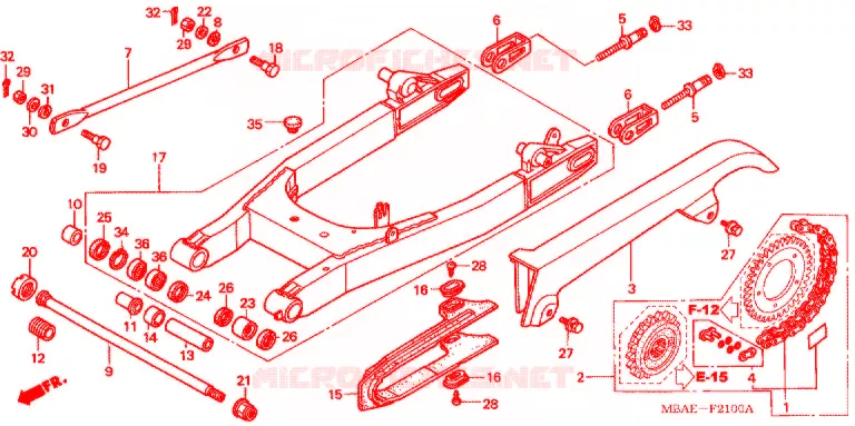 BRAS OSCILLANT Honda MOTO 750 SHADOW 2002  VT750C1