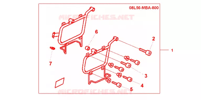 SUPPORT SACOCHES CUIR Honda MOTO 750 SHADOW 2001  VT750C21