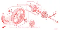 ROUE ARRIERE (2) pour Honda CBF 125 de 2012
