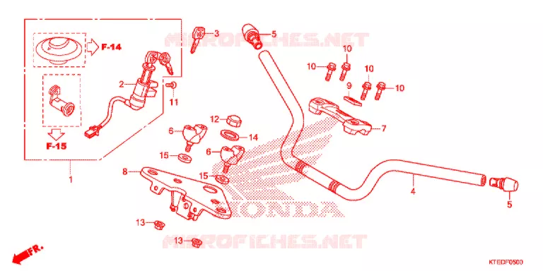 GUIDON - TE DE FOURCHE Honda MOTO 125 CBF 2012  CBF125CC