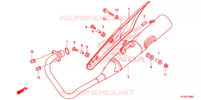 SILENCIEUX D'ECHAPPEMENT Honda MOTO 125 CBF 2012  CBF125MCC