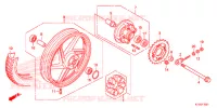 ROUE ARRIERE (2) pour Honda CBF 125 de 2012