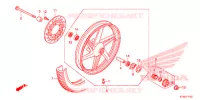 ROUE AVANT (3) pour Honda CBF 125 de 2012