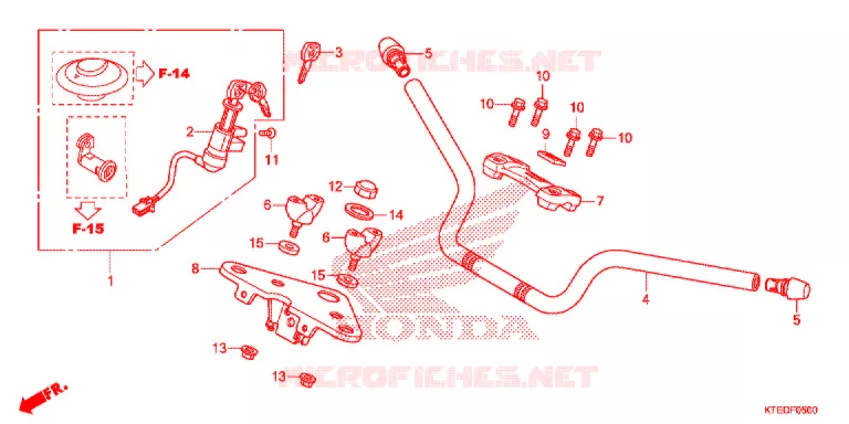 GUIDON - TE DE FOURCHE Honda MOTO 125 CBF 2012  CBF125MCC